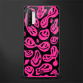 acid smiles black pink glass case for realme x2 image