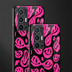 acid smiles black pink glass case for vivo x70 pro plus image-2