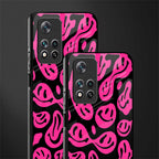 acid smiles black pink glass case for poco m4 pro 5g image-2