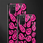 acid smiles black pink glass case for samsung galaxy s10 lite image-2