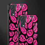 acid smiles black pink glass case for oneplus nord 2 5g image-2
