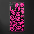 acid smiles black pink glass case for vivo y30 image