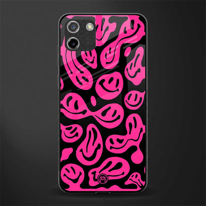 acid smiles black pink glass case for realme c11 image