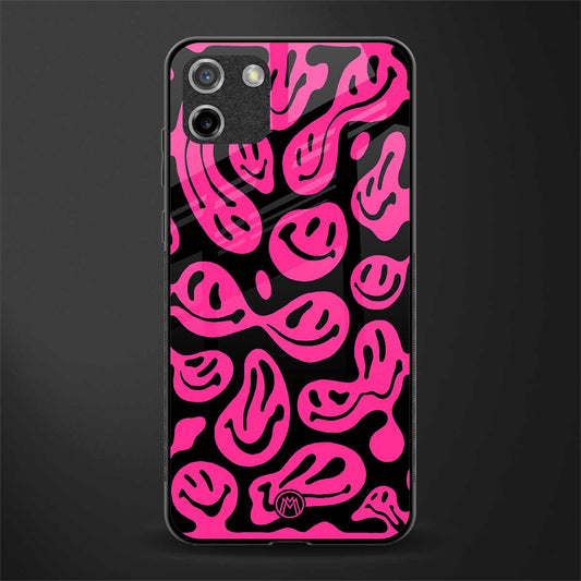 acid smiles black pink glass case for realme c11 image