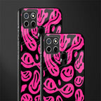 acid smiles black pink glass case for realme narzo 20 image-2