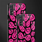 acid smiles black pink glass case for realme 7 image-2