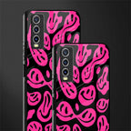 acid smiles black pink glass case for vivo y20i vivo y20t image-2