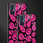 acid smiles black pink glass case for vivo v17 image-2