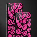 acid smiles black pink glass case for redmi 9a image-2