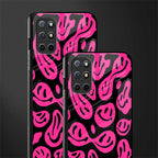 acid smiles black pink glass case for oneplus 8t image-2