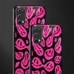 acid smiles black pink glass case for realme 7 pro image-2