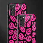 acid smiles black pink glass case for samsung galaxy s20 fe image-2