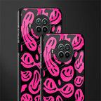 acid smiles black pink glass case for mi 10i image-2