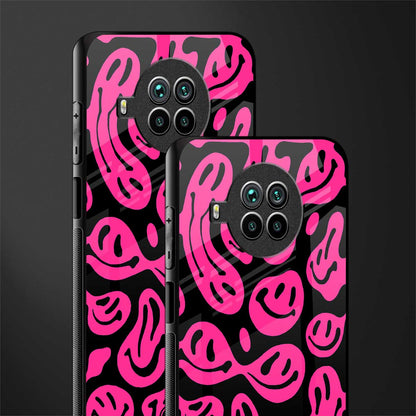 acid smiles black pink glass case for mi 10i image-2