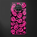 acid smiles black pink glass case for mi 10i image
