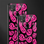 acid smiles black pink glass case for redmi 9c image-2