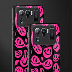 acid smiles black pink glass case for mi 11 ultra 5g image-2