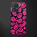 acid smiles black pink glass case for vivo v23 5g image
