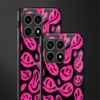 acid smiles black pink glass case for oneplus 10 pro 5g image-2