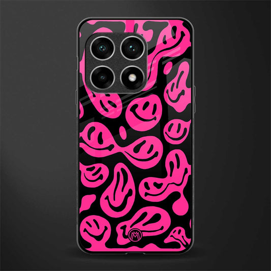acid smiles black pink glass case for oneplus 10 pro 5g image