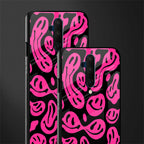 acid smiles black pink glass case for oneplus 7t pro image-2