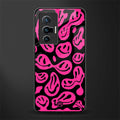 acid smiles black pink glass case for vivo x70 image