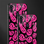 acid smiles black pink glass case for samsung a11 image-2