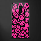 acid smiles black pink glass case for oneplus 6 image
