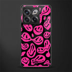 acid smiles black pink back phone cover | glass case for oneplus 10t