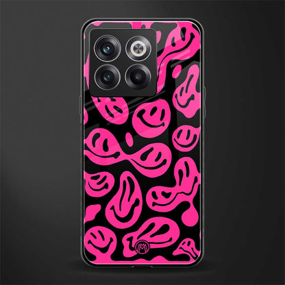 acid smiles black pink back phone cover | glass case for oneplus 10t