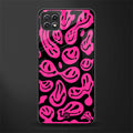 acid smiles black pink back phone cover | glass case for samsung galaxy f42