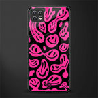 acid smiles black pink back phone cover | glass case for samsung galaxy f42