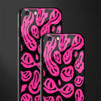 acid smiles black pink glass case for iphone 6 image-2