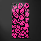 acid smiles black pink glass case for iphone 6 plus image