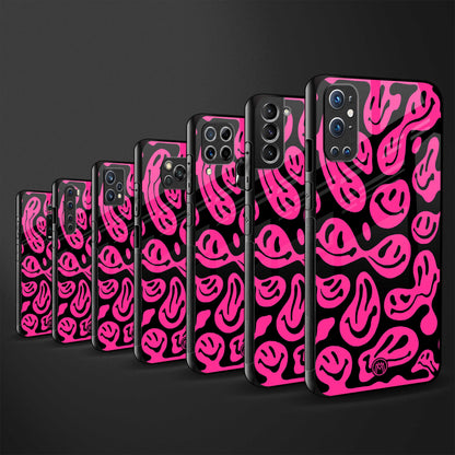 acid smiles black pink back phone cover | glass case for samsung galaxy a04