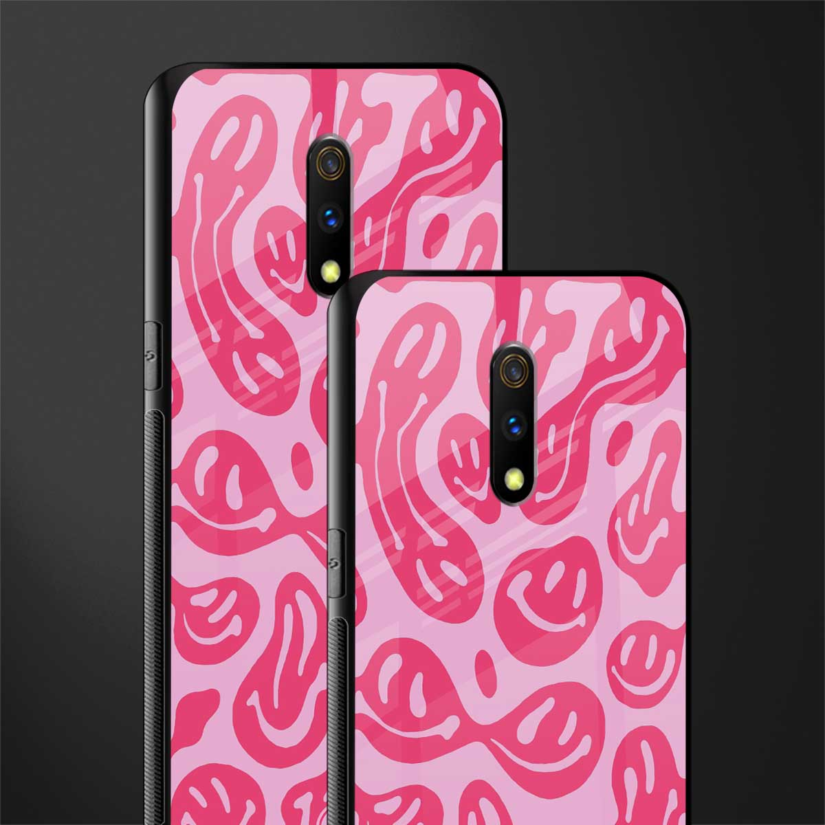 acid smiles bubblegum pink edition glass case for realme x image-2