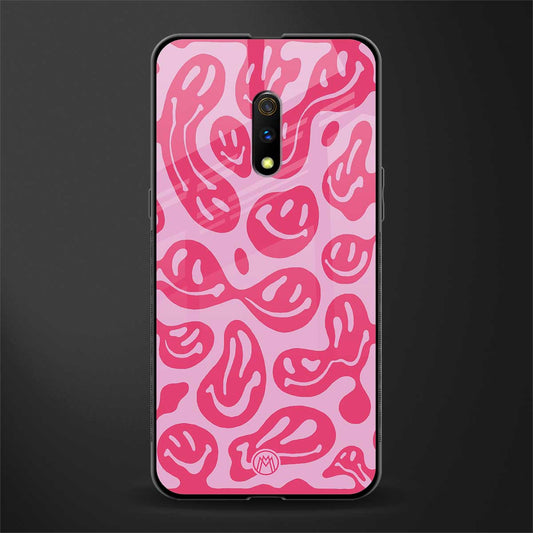 acid smiles bubblegum pink edition glass case for realme x image