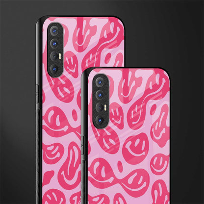 acid smiles bubblegum pink edition glass case for oppo reno 3 pro image-2