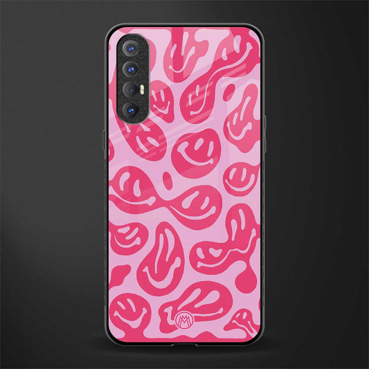 acid smiles bubblegum pink edition glass case for oppo reno 3 pro image