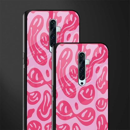 acid smiles bubblegum pink edition glass case for oppo reno 2z image-2
