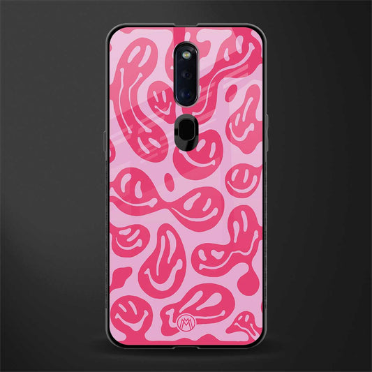acid smiles bubblegum pink edition glass case for oppo f11 pro image