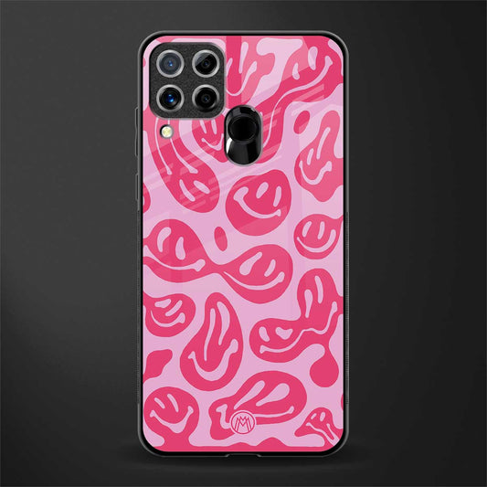 acid smiles bubblegum pink edition glass case for realme c15 image