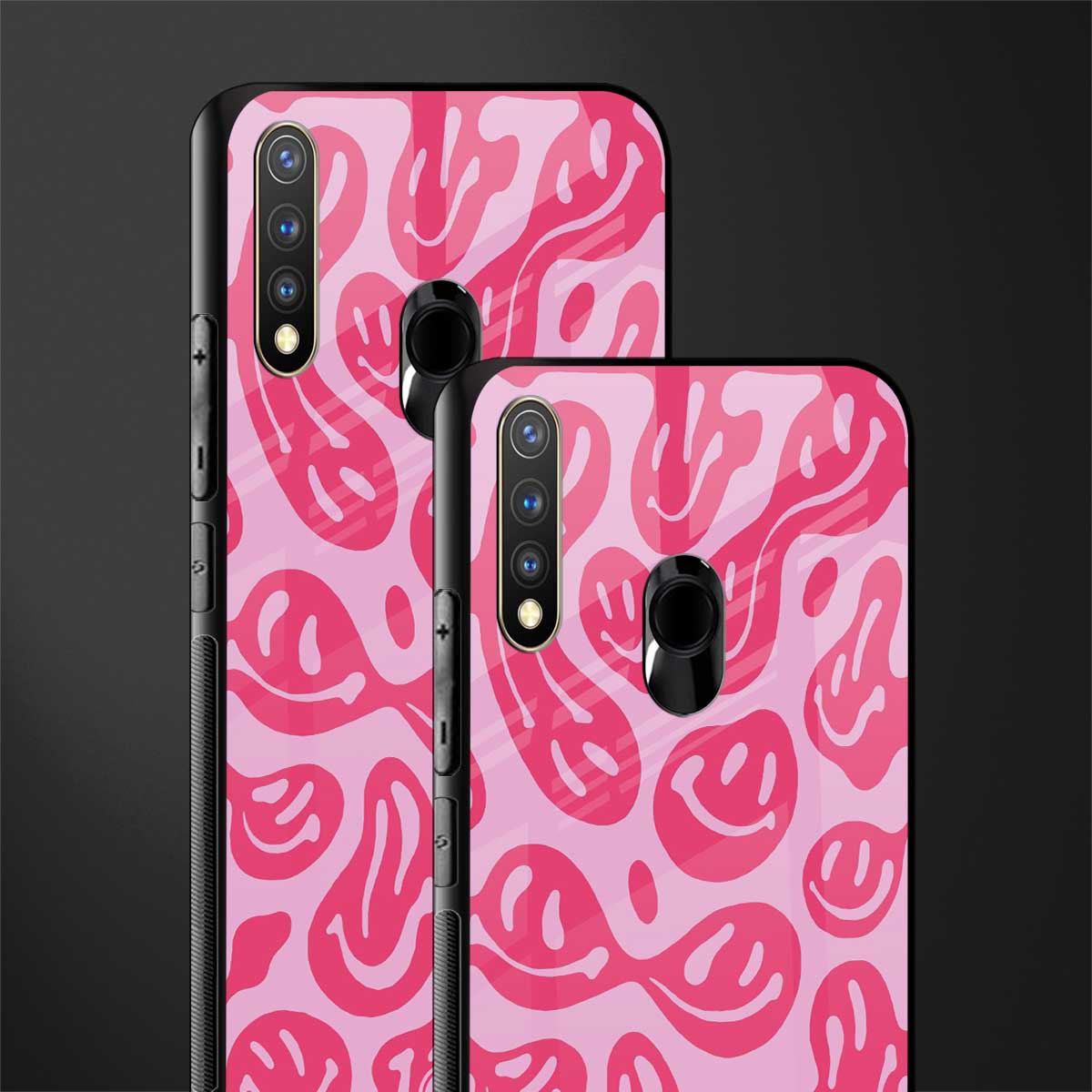 acid smiles bubblegum pink edition glass case for vivo u20 image-2