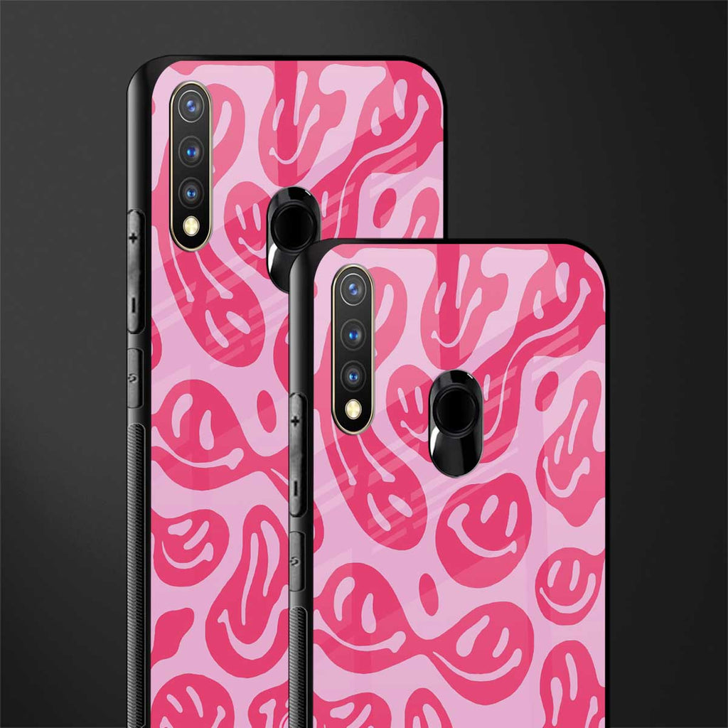 acid smiles bubblegum pink edition glass case for vivo y19 image-2