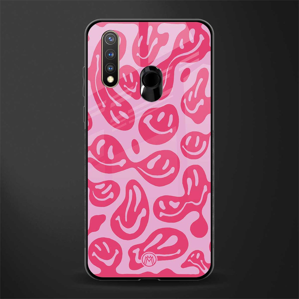 acid smiles bubblegum pink edition glass case for vivo u20 image