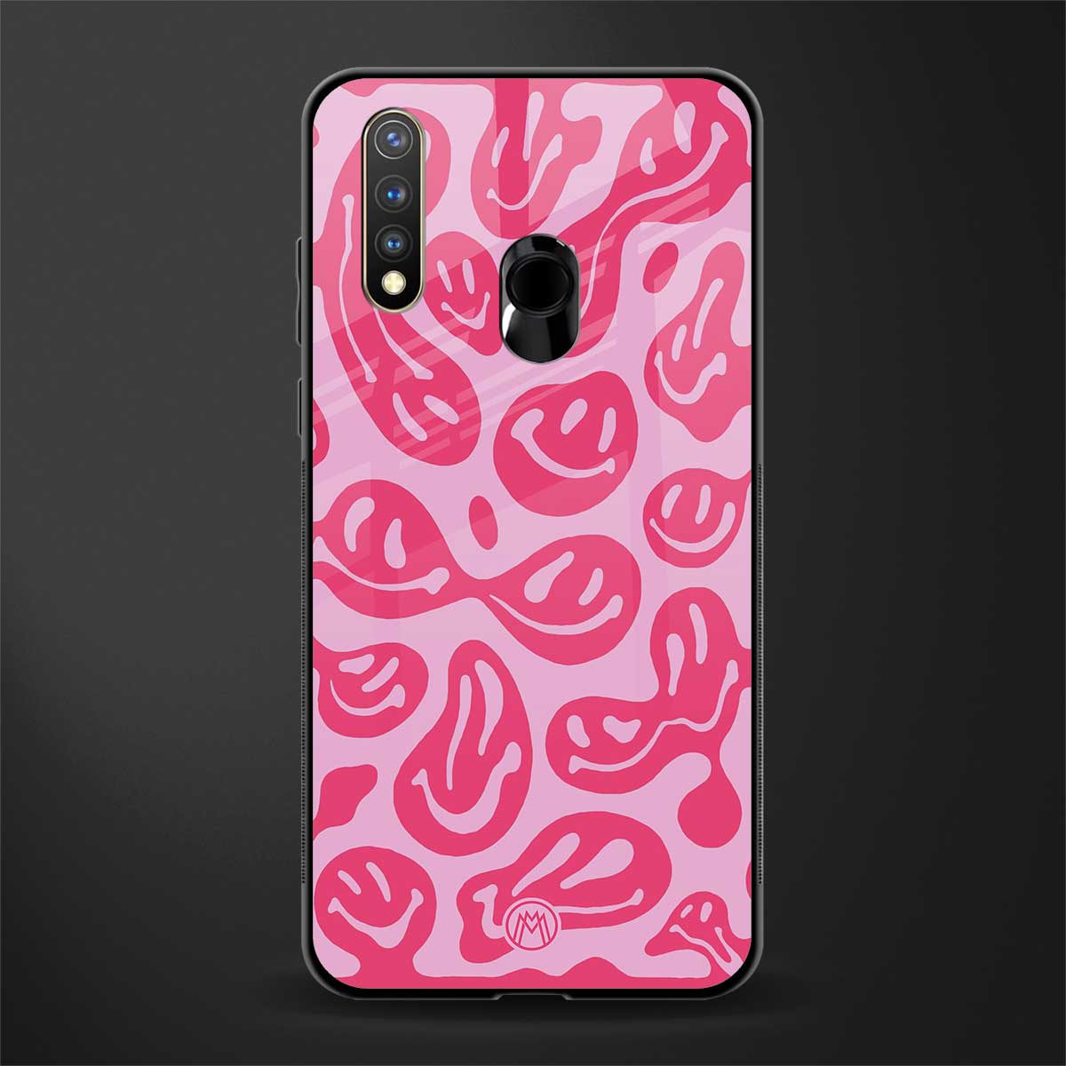 acid smiles bubblegum pink edition glass case for vivo u20 image