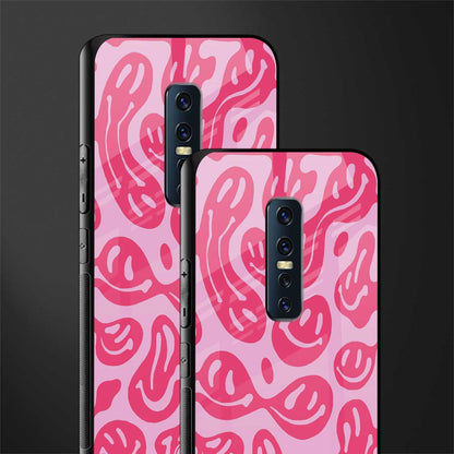 acid smiles bubblegum pink edition glass case for vivo v17 pro image-2