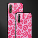 acid smiles bubblegum pink edition glass case for vivo z1x image-2