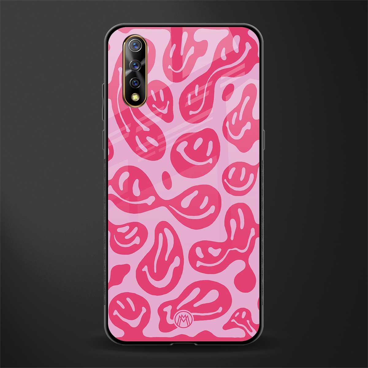 acid smiles bubblegum pink edition glass case for vivo z1x image