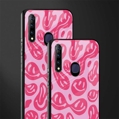acid smiles bubblegum pink edition glass case for vivo z1 pro image-2